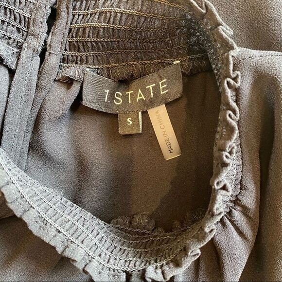 1State black chiffon flutter sleeve mini dress - Picture 11 of 11